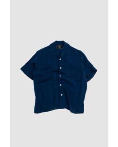 Portuguese Flannel Cupro camiseta stripe azul