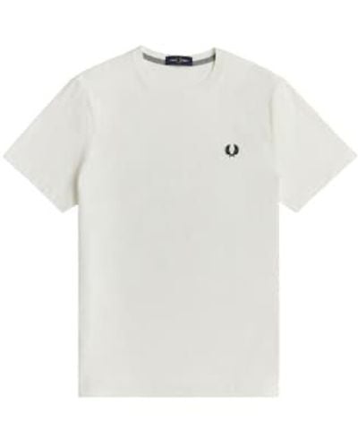 Fred Perry Crew hals t -shirt weiß