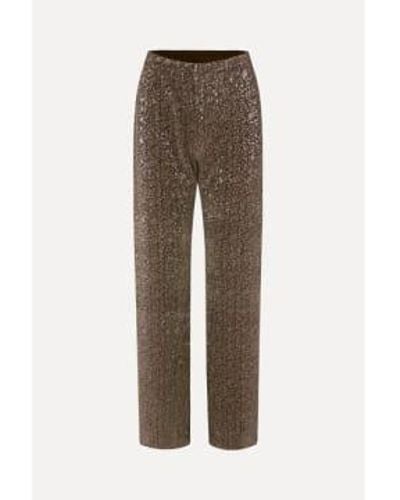 Stine Goya Markus Trousers Holographic Sequin M - Brown