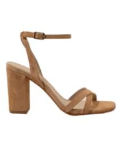 Mint & Rose And Rose Light Beige Suede Daphne Sandal - Metallizzato