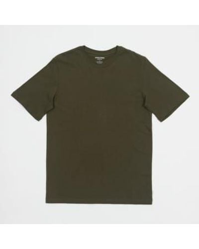Jack & Jones Organic Cotton Basic Slim T-shirt In Olive Night S - Green