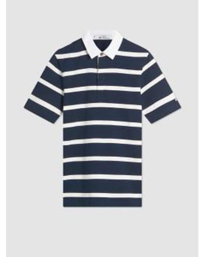 Ben Sherman Polo punto rugby a rayas Bretton - Azul