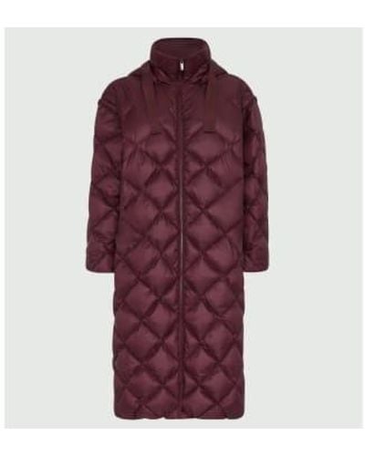 Marella Abruzzo Long Quilted Coat - Red