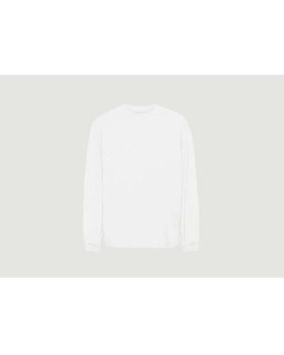 COLORFUL STANDARD Oversized Long Sleeve Organic Cotton T Shirt - Bianco