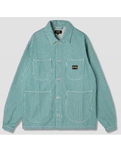 Stan Ray And White Striped Jacket Xl - Blue