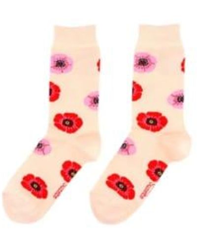 Coucou Suzette Coquelicots Socks Cotton - Pink