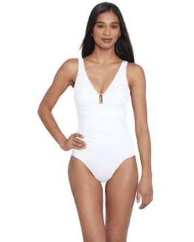 Ralph Lauren Beach club swimsuit en blanc