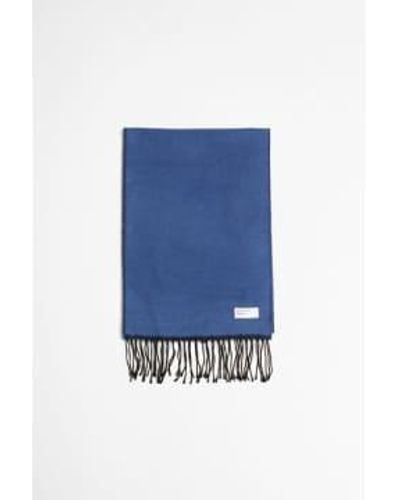 Universal Works Double Sided Scarf /navy Us - Blue