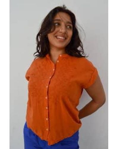 Hartford Teary Knitted Sunset Shirt 1 - Orange