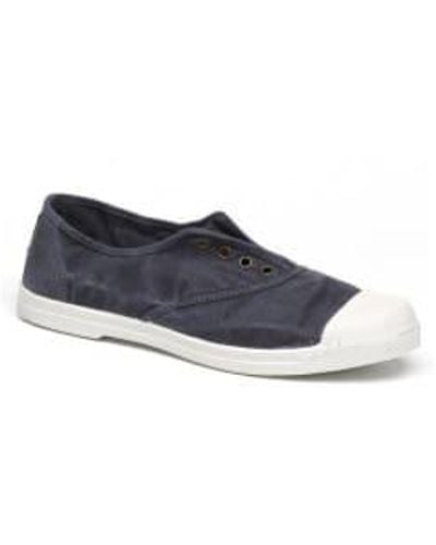 Natural World Navy Old Lavanda Trainers 36 - Blue