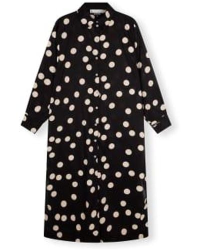 10Days Shirt Dress Polka Dots Xsmall - Black