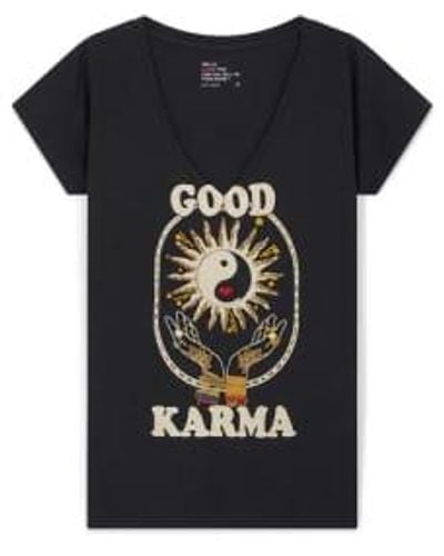 Leon & Harper Karma tonton t-shirt off - Noir