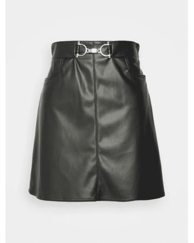 Marella Arbo Faux Leather Skirt - Grigio