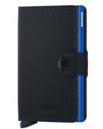Secrid Mini portefeuille noir mat & bleu