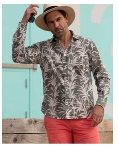 Hartford Cactus Palm Print Shirt M - Multicolour