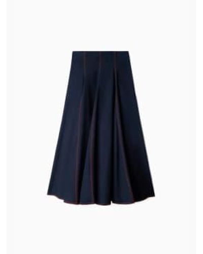 Sunnei Tulipano Skirt Washed Denim Xs - Blue