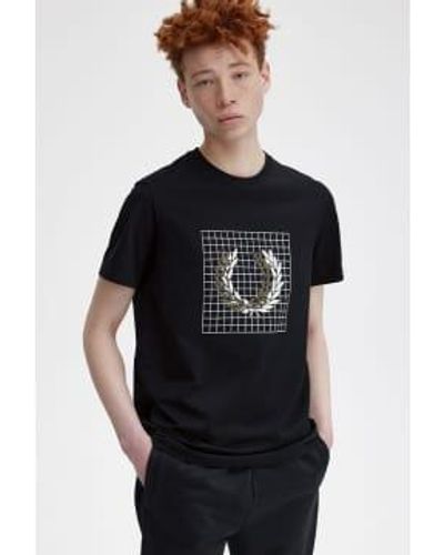 Fred Perry Camiseta gráfica hombre - Negro