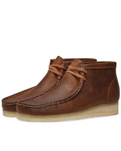 Clarks Wallabee Boot Beeswax Leather 1 - Marrone