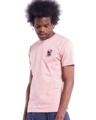 Olow - t-shirt rose pastel brodé - m
