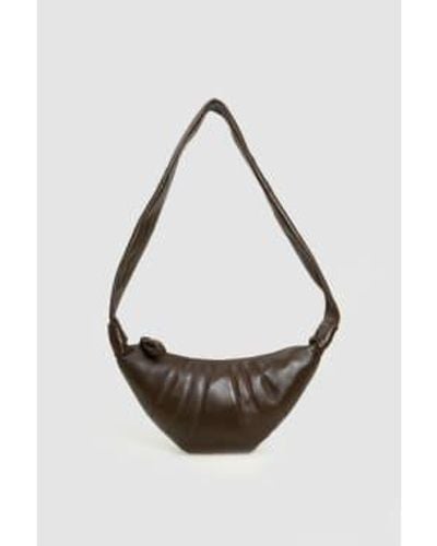 Lemaire Small Croissant Bag Dark Tabacco - Bianco
