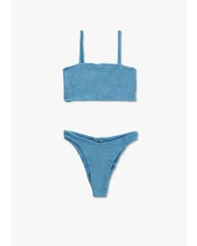 Hunza G Bikini de pierna alta gigi en azul cielo