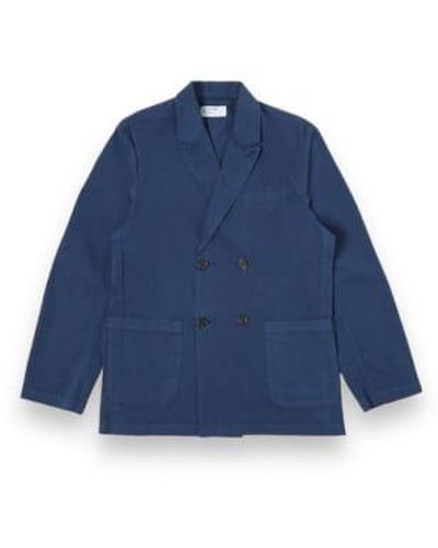 Universal Works Manor jacket 30505 été toile marine - Bleu
