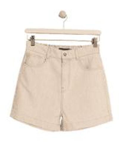 indi & cold Plain Twill Shorts - Natural