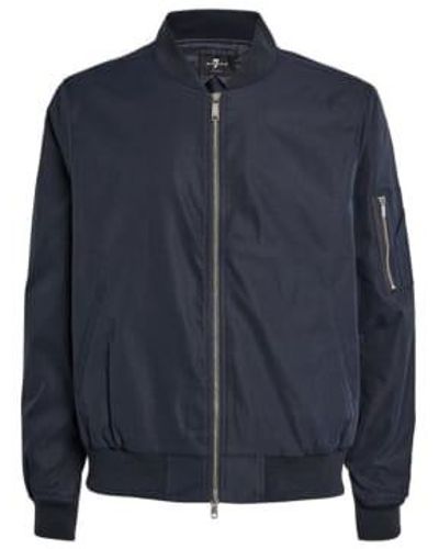 7 For All Mankind Navy Bomber Tech Series Jacket - Blue