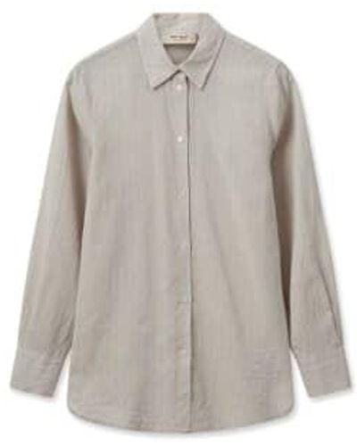 Mos Mosh Elinda Linen Shirt S - Gray