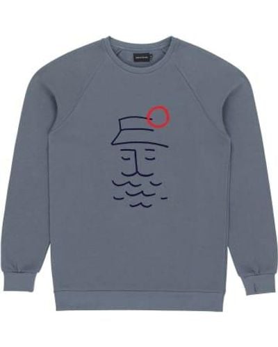 Bask In The Sun Boatman Fleece Sweatshirt Xl - Blue