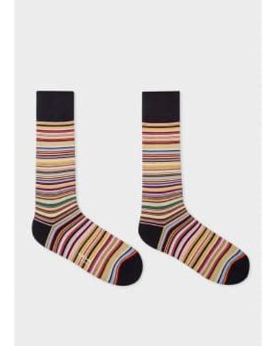 Paul Smith Multicolour Stripe Socks - Bianco