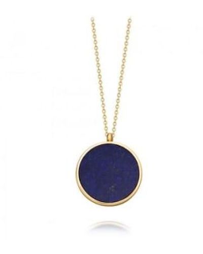 Astley Clarke Collar medallón stilla lapislázuli - Azul