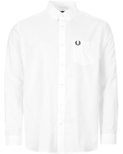 Fred Perry Camisa blanca con botones - Blanco