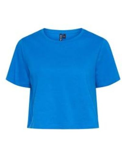 Pieces Pcsara French T Shirt - Blu