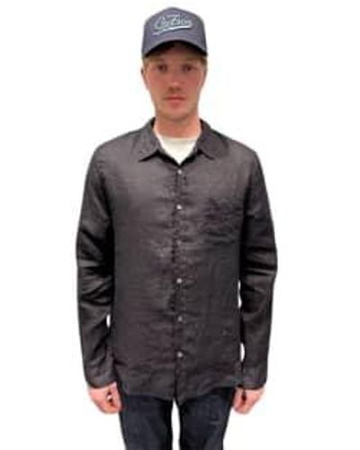 Crossley Man l-s pocket shirt - Schwarz