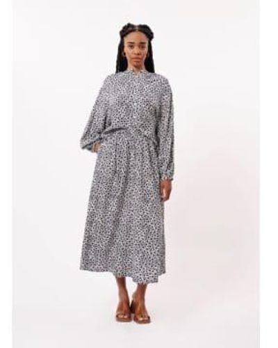 FRNCH Carrine Print Skirt Xs / - Gray