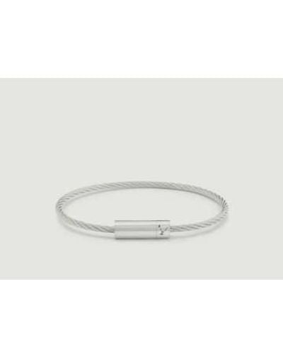 Le Gramme Bracelet double câble argent 925 - Blanc