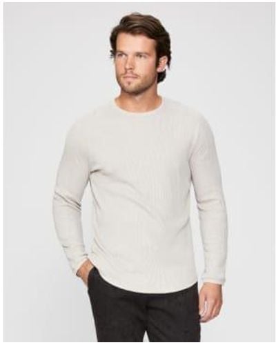 PAIGE Weathered Stone Hughes Long Sleeved Tee Xxl - White