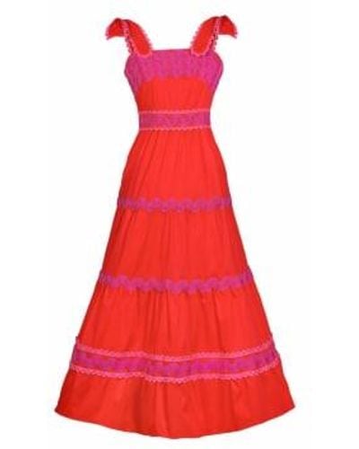 Celiab Jade Dress & Pink Uk 12 - Red