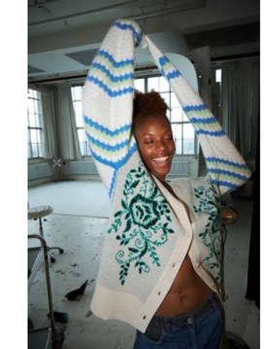 Stella Nova Jacquard Knitted Lovely Mix Cardigan Xs - Green