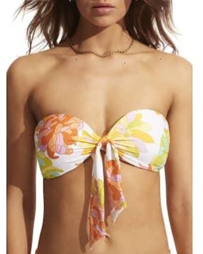 Seafolly Palm Springs Twist Tie Bandeau Bikini 14 - Multicolor
