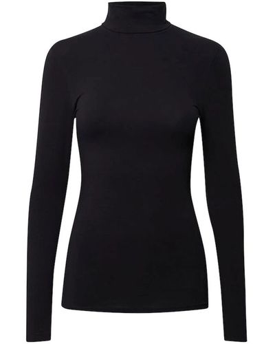 B.Young Pamila Roll Neck Top Uk 8 - Black
