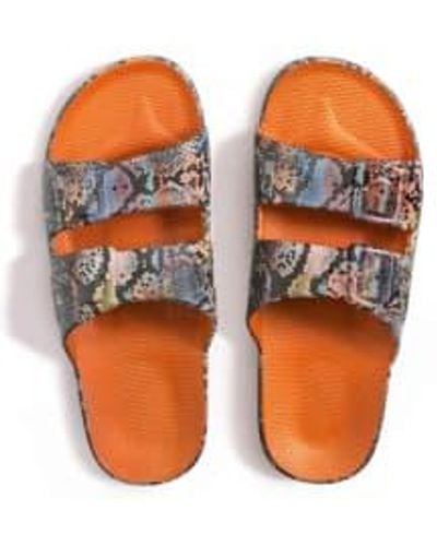FREEDOM MOSES Print Ziggy Chai Sandals - Arancione