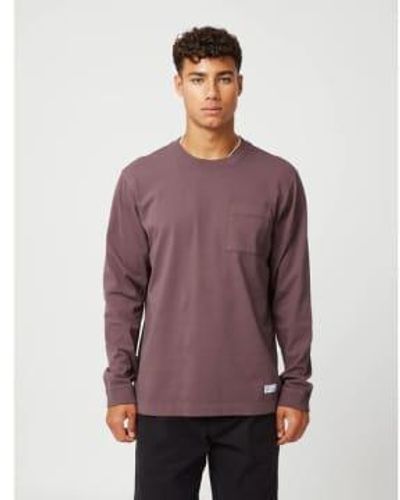Bhode | Heavyweight Organic Long Sleeve T-shirt Xl - Purple