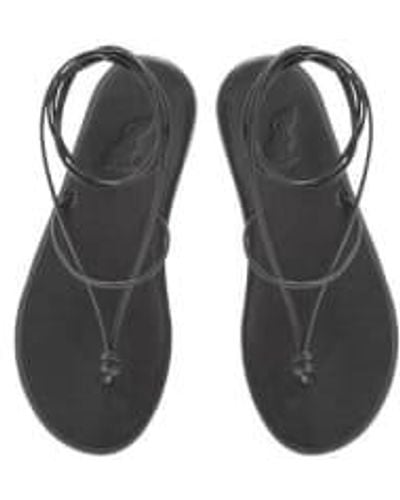 Ancient Greek Sandals Sandalias corbata negra cordi - Gris