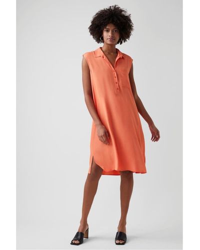 Great Plains Dress Core Luxe Crepe Sleeveless - Orange