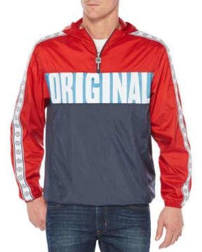 Original Penguin Colour Block Pullover Jacket S - Red