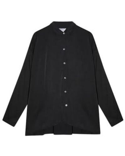 Cashmere Fashion Crossley silk mix blusa sollen langmarm - Negro