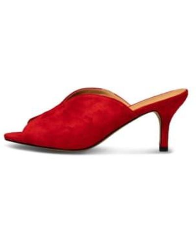 Shoe The Bear Valentine Suede Sandal Fire - Rosso