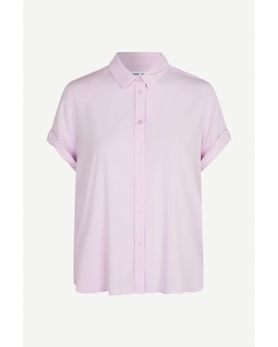 Samsøe & Samsøe Lilac Snow 9942 Majan Short Sleeves Shirt - Viola